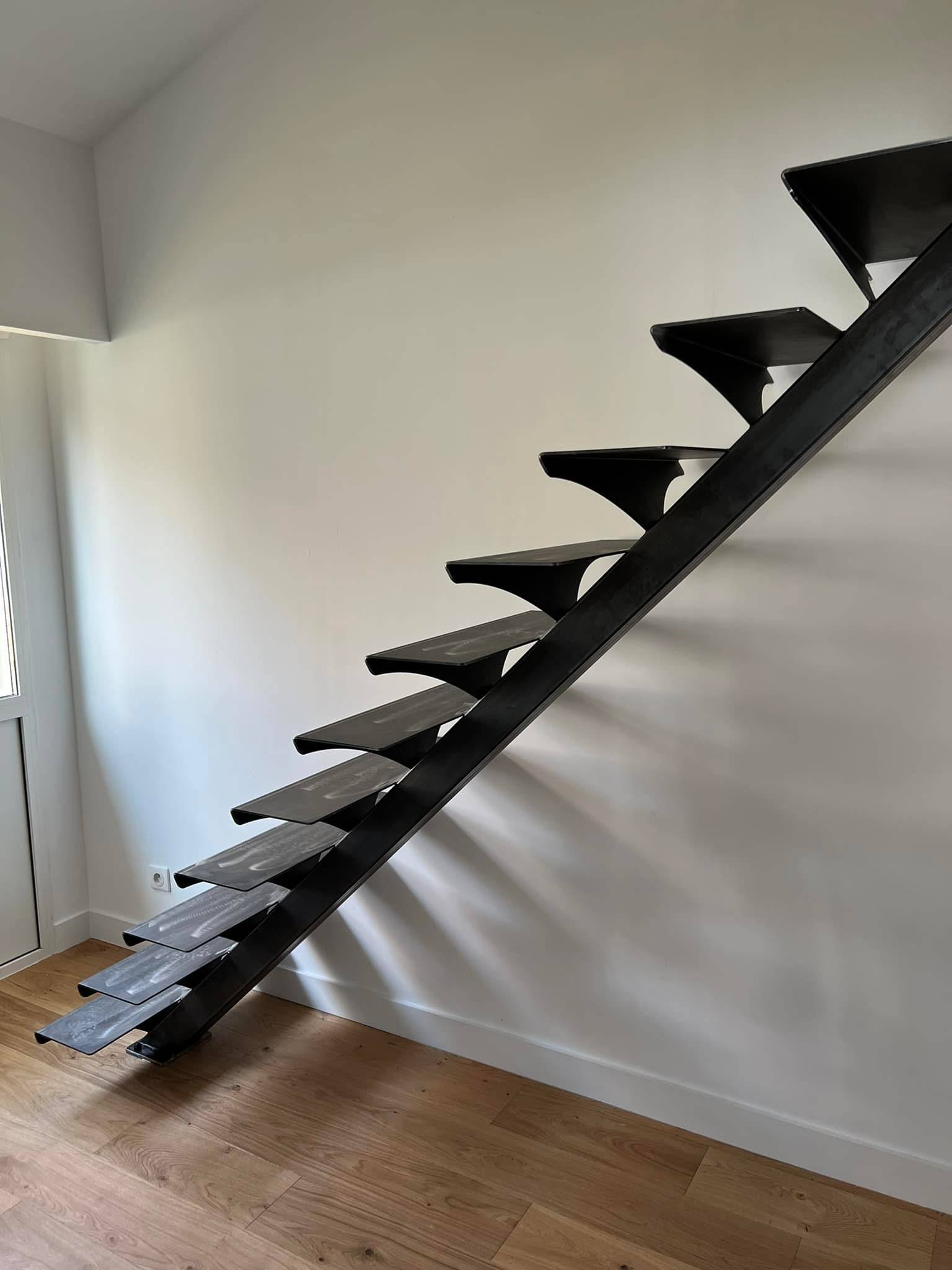 escalier droit acier sur mesure aix en provence