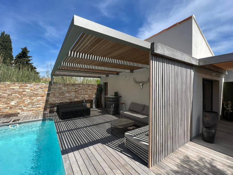 pergola fer bois sur mesure cabries